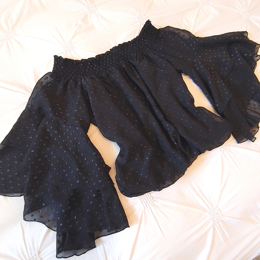 Elegant Black Off-Shoulder Blouse